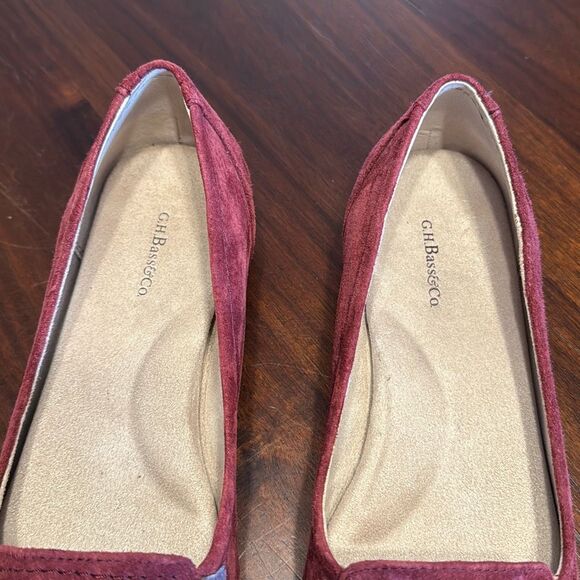 G.H. Bass & Co Nina Maroon Suede Flats Women’s US 9 M - Picture 3 of 8
